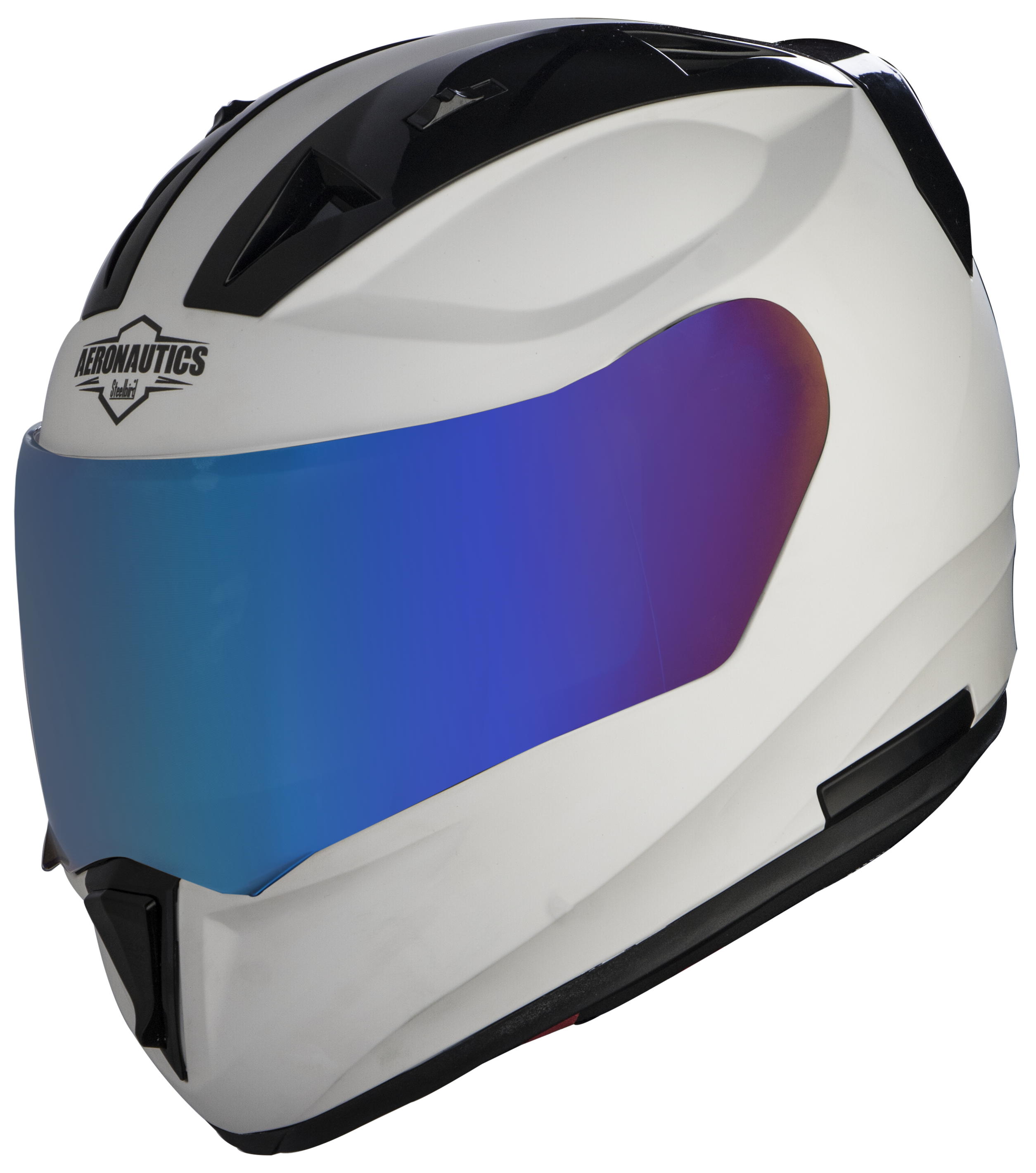 SA-1 Aeronautics Mat White ( Fitted With Clear Visor Extra Blue Chrome Visor Free)